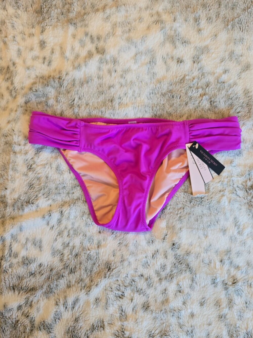 NWT Victoria's Secret Swim Ruched Bikini Bottom, Size Small